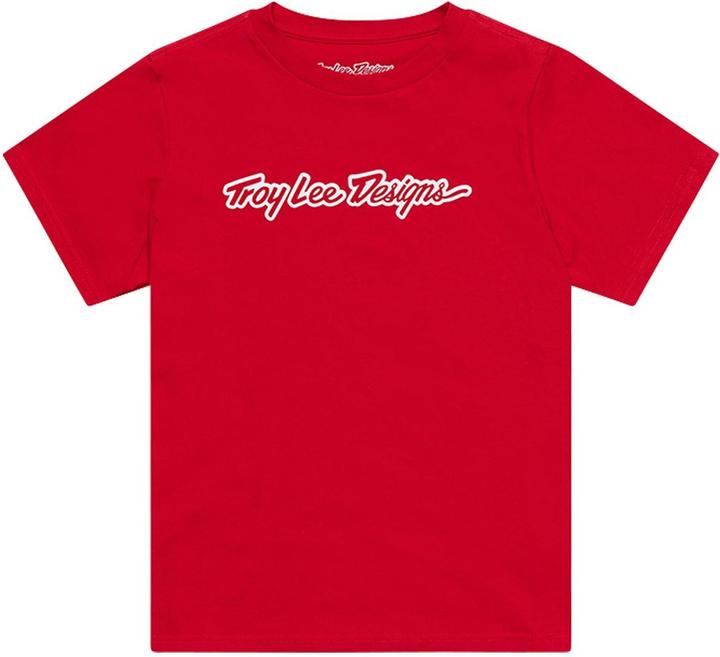 Actual product image Troy Lee Designs T-Shirt, Signature, team red, youth M (M)