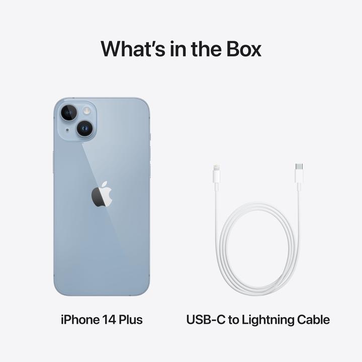 Produktbild Apple iPhone 14 Plus (128 GB, Blue, 6.70", SIM + eSIM, 12 Mpx, 5G)