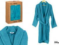 Produktbild Berilo blauer Bademantel 500gr l/xl (L, XL)