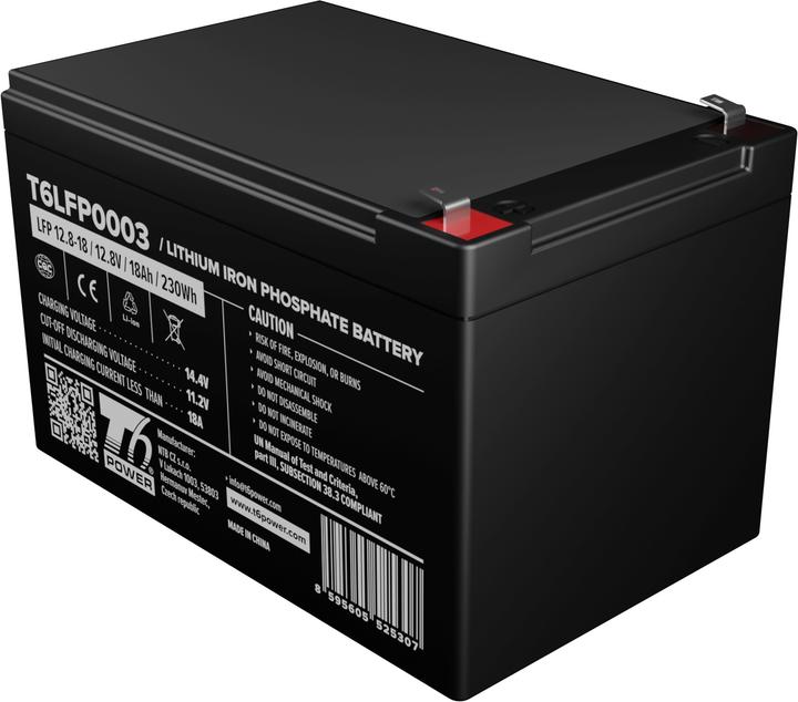 Produktbild T6 Power Akku Lifepo4 12,8V 18Ah 230Wh Bluetooth (230 W)