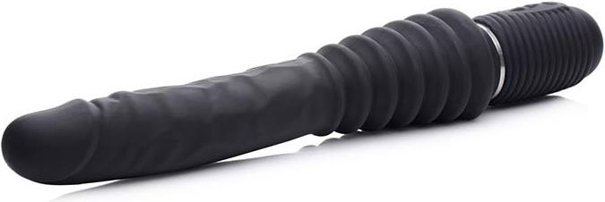 Actual product image Master Series 10X Thrust Master Vibrating and Thrusting Dildo with Handle