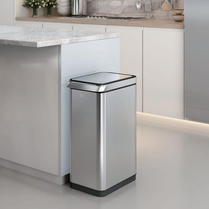Immagine prodotto EKO Cestino per rifiuti Touch Bar in acciaio inox opaco 30 L in acciaio inox spazzolato con sch per (30 l)