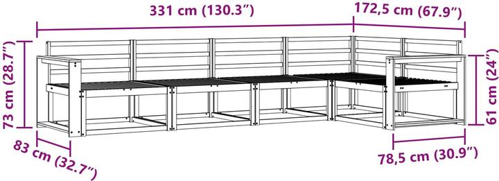 Produktbild vidaXL Gartenmöbel Set