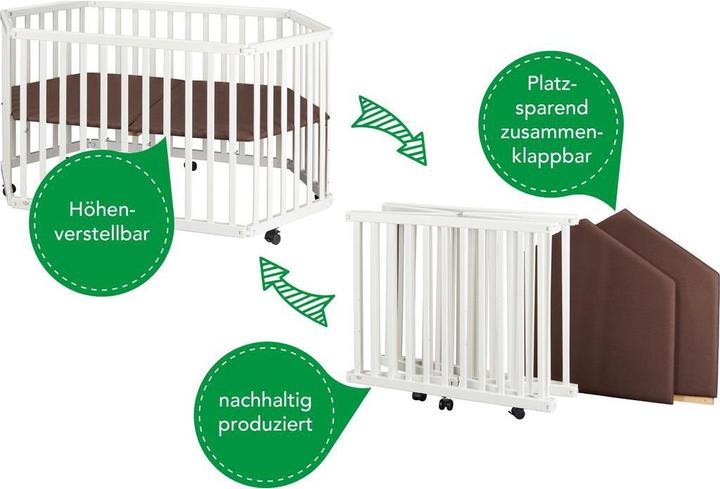 Actual product image Tissi Playpen 6-corner (143 cm, 84 cm)