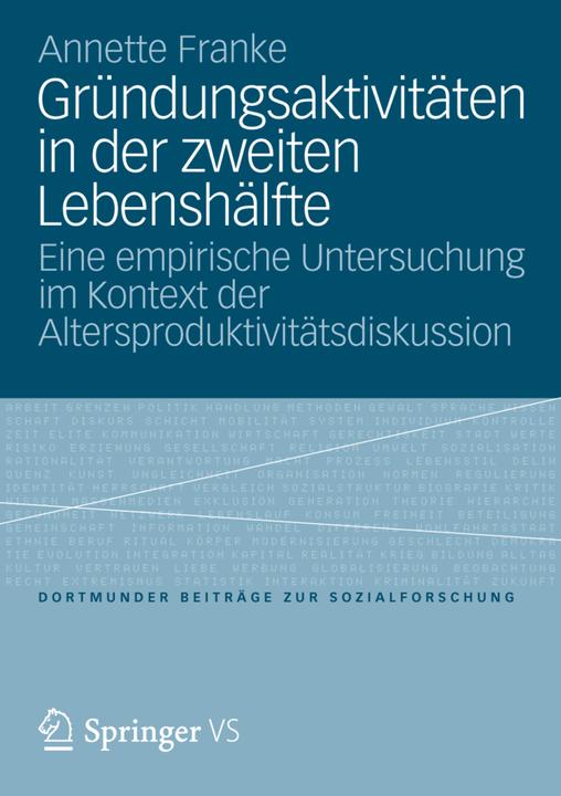 Produktbild Gründungsaktivitäten in der zweiten Lebenshälfte (Deutsch, Annette Franke, 2012)
