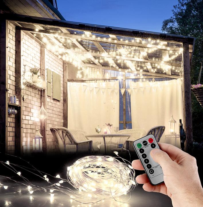 Image du produit Lunartec Lot de 2 rideaux lumineux d'extérieur (3 m)