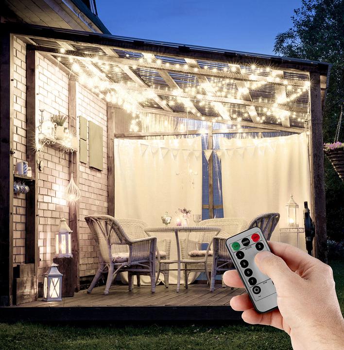 Image du produit Lunartec Lot de 2 rideaux lumineux d'extérieur (3 m)