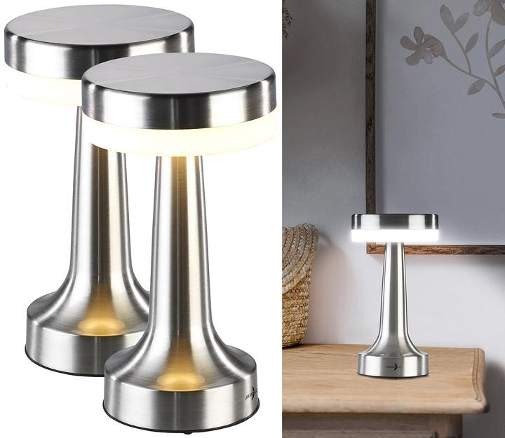 Image du produit Lunartec Lot de 2 lampes de bureau à LED rechargeables