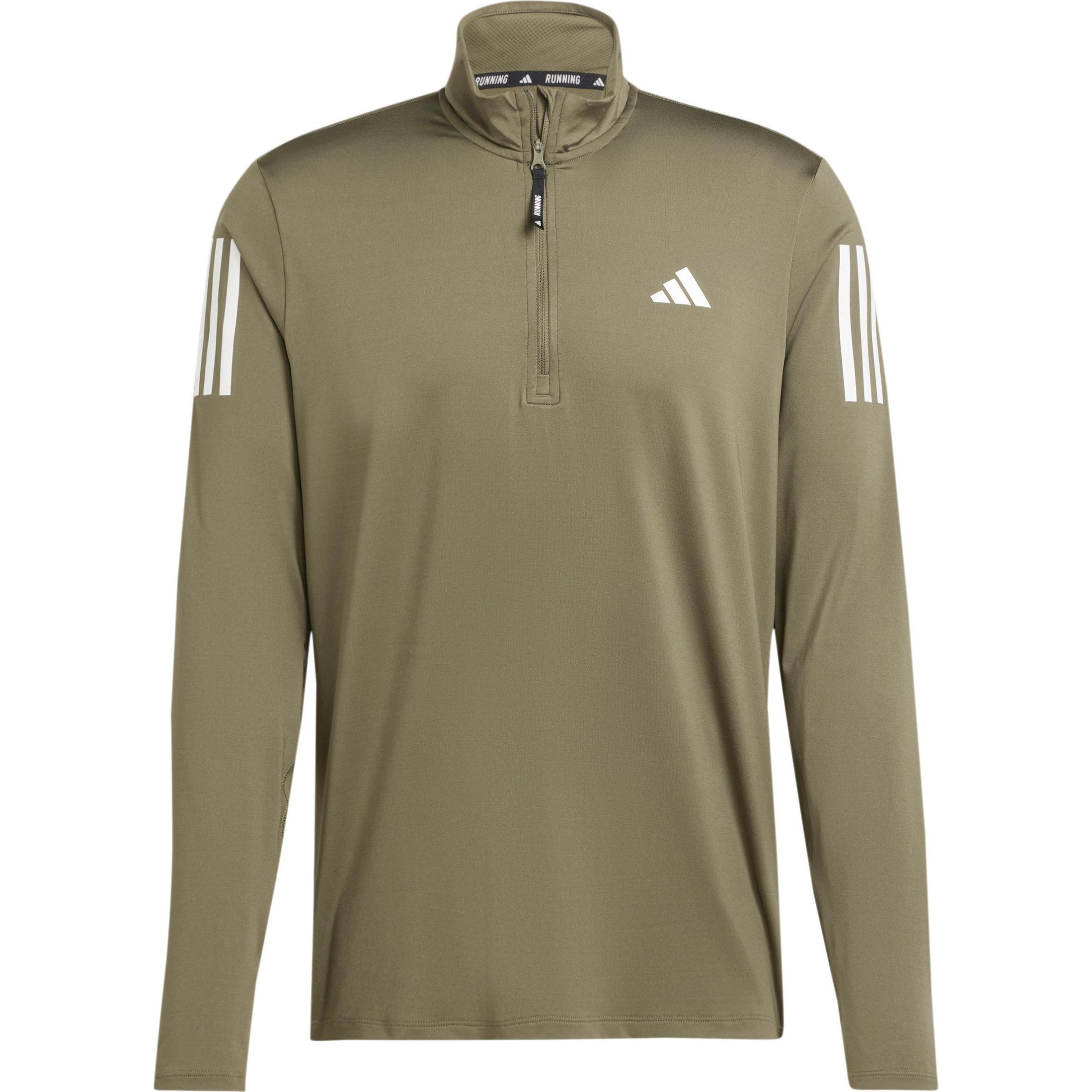 adidas, Herren, Sportshirt, Own The Run Half Zip (L), Beige, L