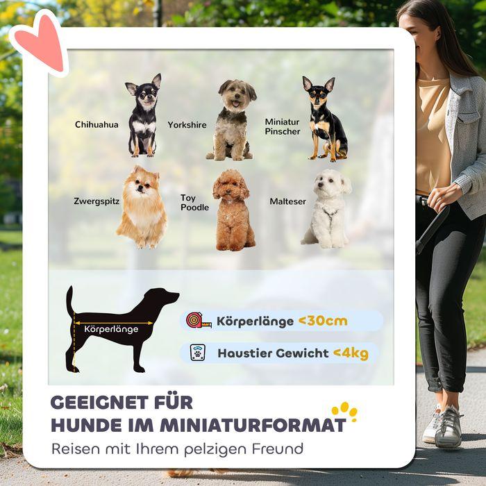 Actual product image Swisshandel24 Hundewagen Hundebuggy klappbar für Hunde & Katzen bis 4 kg Hellgrau (Cat, Dog, Foldable, Safety closure, Washable)