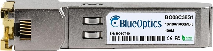 Actual product image BlueOptics Compatible RAD SFP-30H BO08C38S1 SFP transceiver, copper RJ45, 10/100/1000BASE-T, 100 metres, 0°C/+