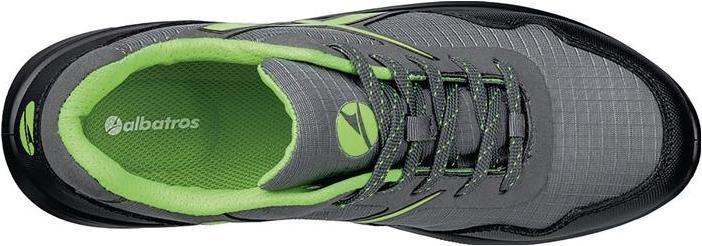 Produktbild Albatros Sicherheitsschuh DRIFTER GREEN LOW Grösse 44 grau/grün EN ISO 20345:2011 Mikrofaser/Ripstop-Gewebe (S1P, 44)