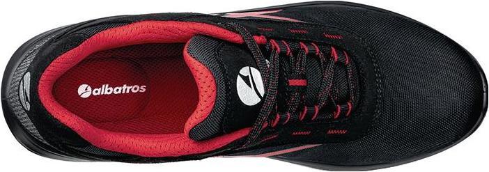 Productafbeelding Albatros Veiligheidsschoen GRID LOW maat 44 zwart/rood S3 SRC EN ISO 20345:2011 microvezel/textielstof (S3, 44)