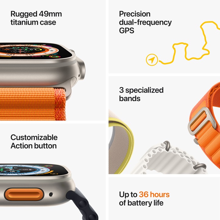 Immagine prodotto Apple Watch Ultra Trail Loop (49 mm, 4G)