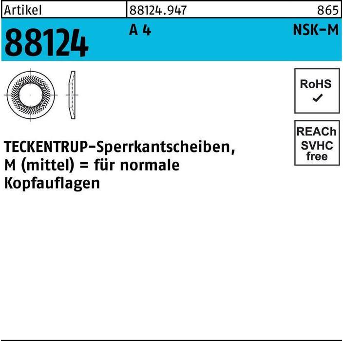 Produktbild Teckentrup Sperrkantscheibe R 88124 NSK-M 8 A 4