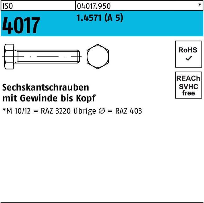 Actual product image Bufab Hexagon screw ISO 4017 VG x30mm (1 Screws per piece)