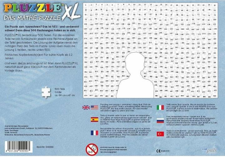 Image du produit Pluzzle XL - Le puzzle de maths (puzzle) (500 pièces)