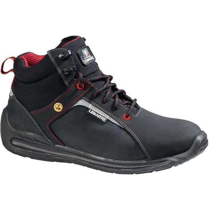Lemaitre, Sicherheitsschuhe, Sicherheitsstiefel Super X High Grösse 44 schwarz S3 SRC ESD EN ISO 20345 Büffelnubukleder ...