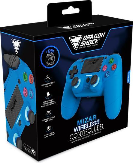 Actual product image DragonShock Controller Mizar Wireless blue PS4 (Playstation Classic)
