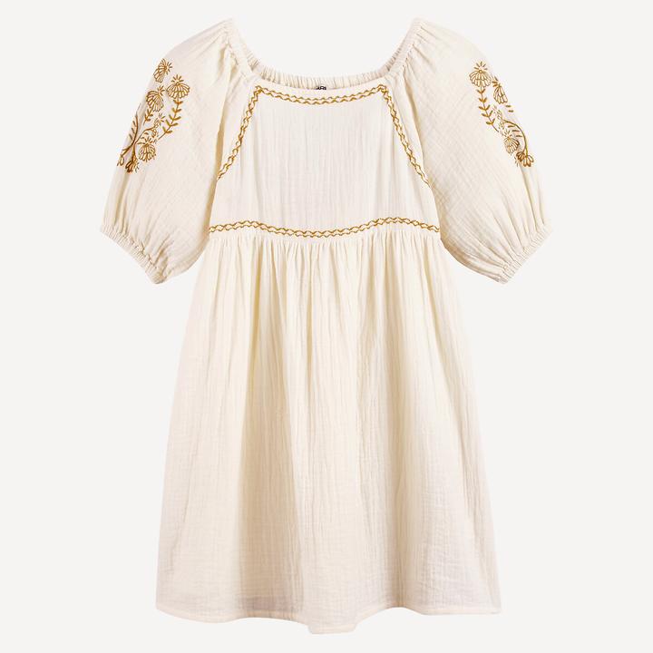 Actual product image La Redoute Collections Besticktes kurzärmeliges Kleid aus Baumwollgaze (152)