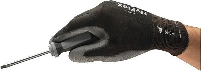 Actual product image Ansell Gloves HyFlex 11-601 size 8 black/grey EN 388 PPE category II (11)