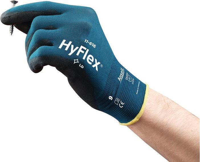 Produktbild Ansell Handschuhe HyFlex® 11-616 Grösse 10 grünblau/schwarz EN 388:2016 PSA-Kategorie II (12)