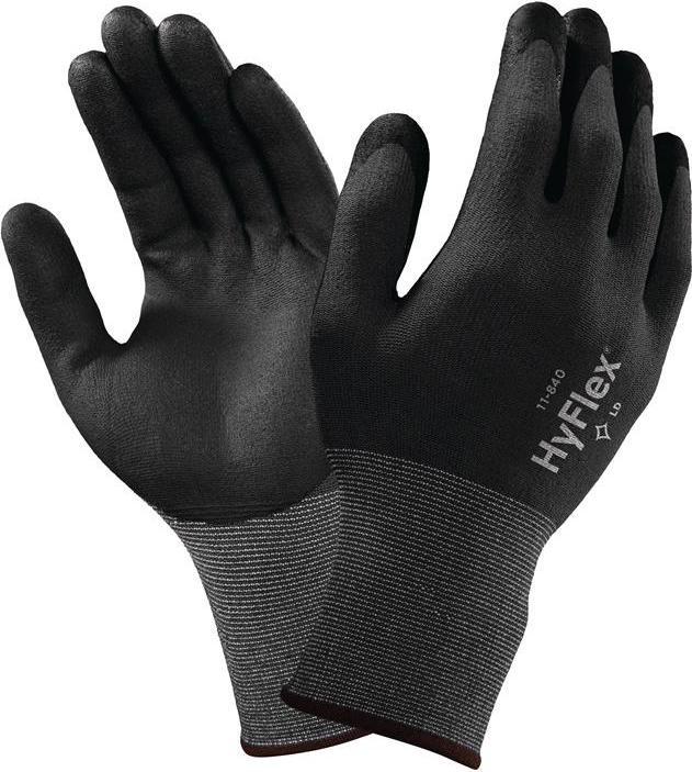 Actual product image Ansell Gloves HyFlex® 11-840 size 11 black/grey EN 388 PPE category II (11)