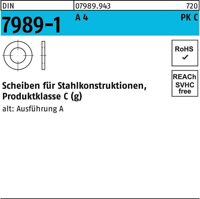 Produktbild Unterlegscheibe DIN 7989-1 16/17,5x 30 x8 A 4