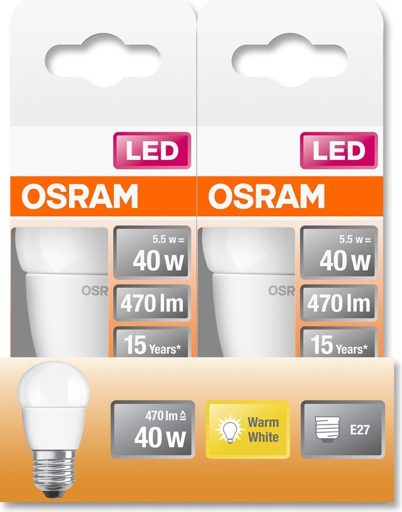 Produktbild Osram Led Star Classic P (E27, 40 W, 470 lm, 1 x, F)