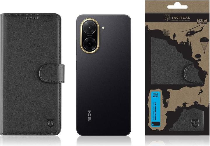 Actual product image Tactical Back panel cover - Field Notes for Xiaomi Redmi A5 4G Black (Xiaomi Redmi A5 4G)
