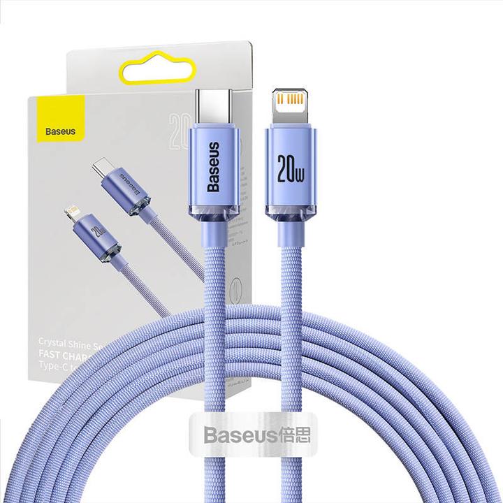 Image du produit Baseus Crystal Shine Series Fast Charging Data Cable Type-C to iP 20W 2m Purple (2 m, USB 2.0, 20 W)