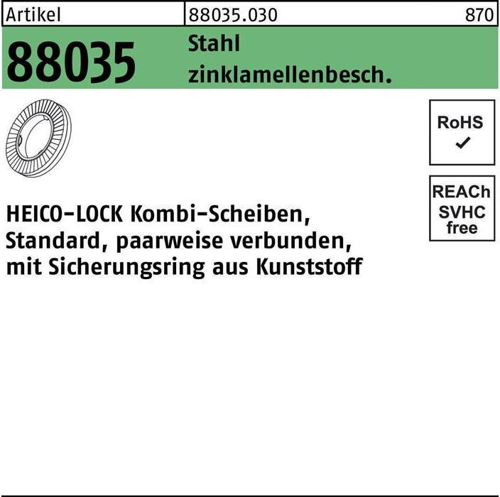 Produktbild Heico Kombischeibe R 88035 HKS- 8 Stahl flZnnc