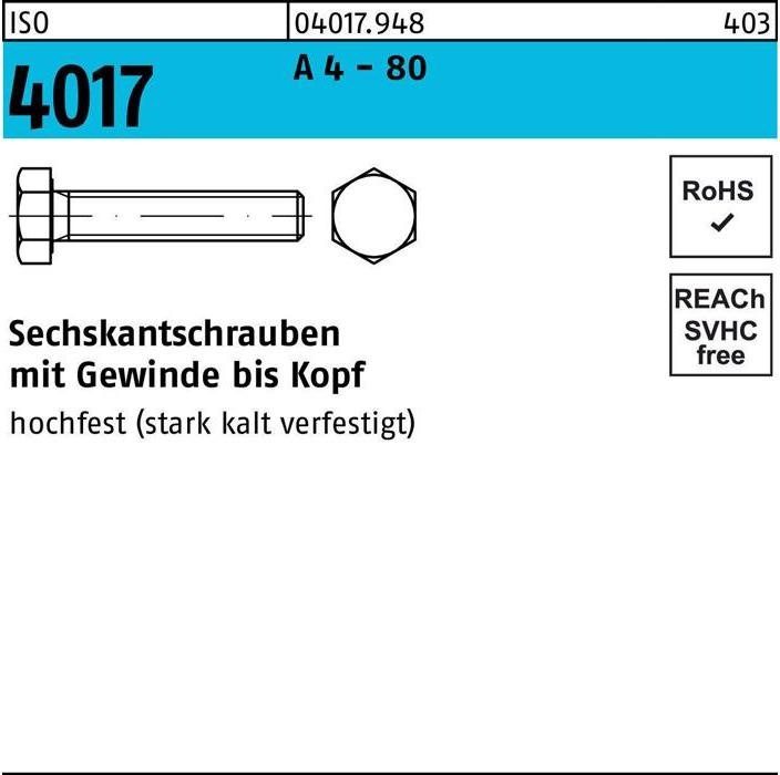 Actual product image Bufab Hexagon screw ISO 4017 VG x200mm (1 Screws per piece)