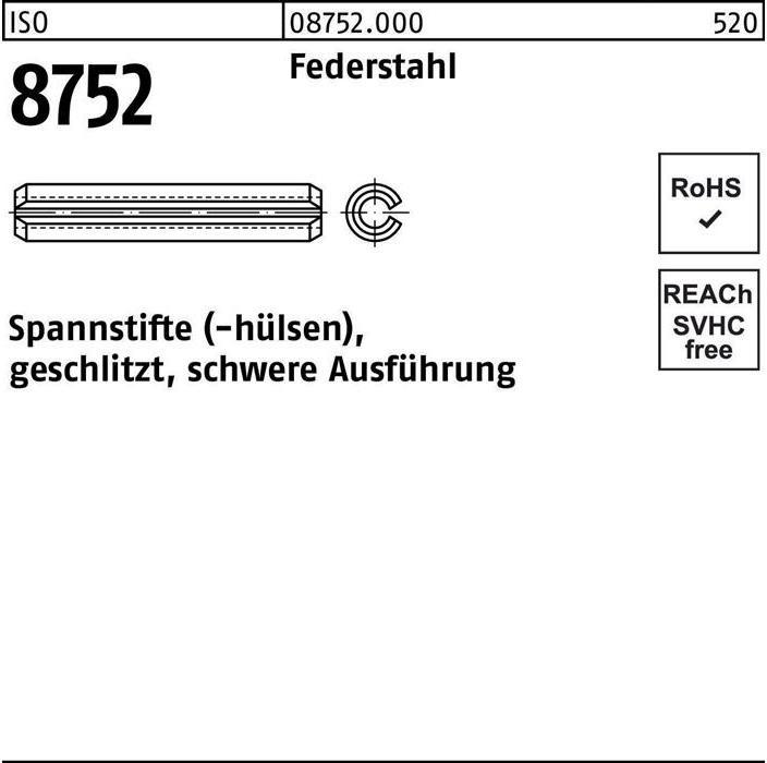 Produktbild Spannstift ISO 8752 geschlitzt 28 x 22 Ohne Oberflächenangabe ISO 8752