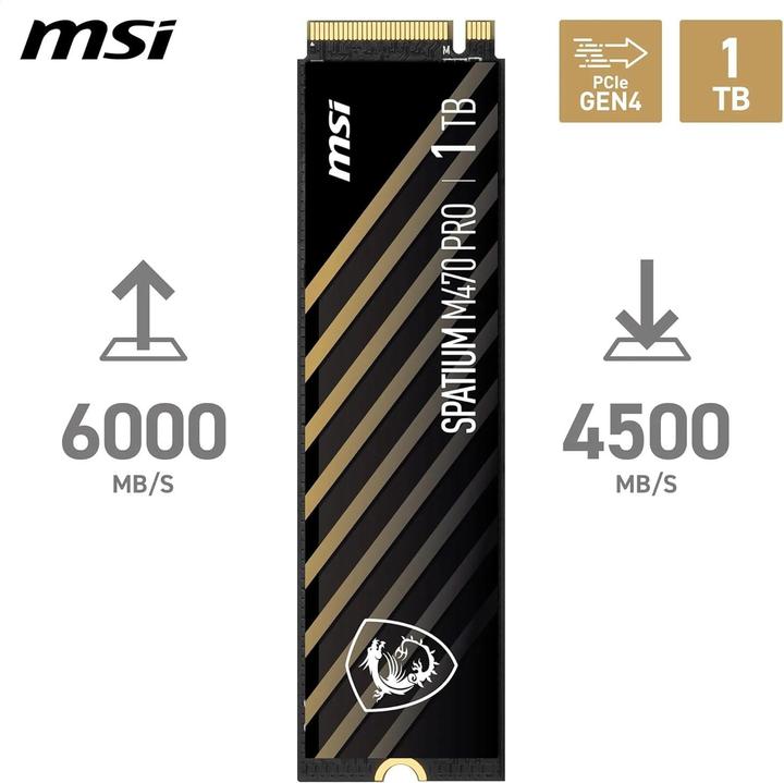 Actual product image MSI Spatium M470 Pro (1000 GB, M.2 2280)