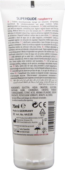 Produktbild HOT Superglide edible lubricant waterbased raspberry 75 ml (75 ml)