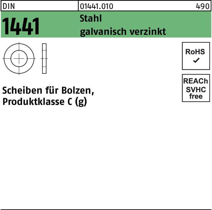 Actual product image Washer DIN 1441 f.Bolt 72 x 95x10 Galvanised steel