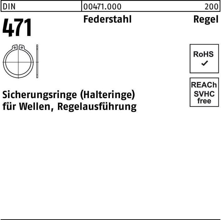 Produktbild Sicherungsring DIN 471 3 x 0,4 Federstahl Regelausf.
