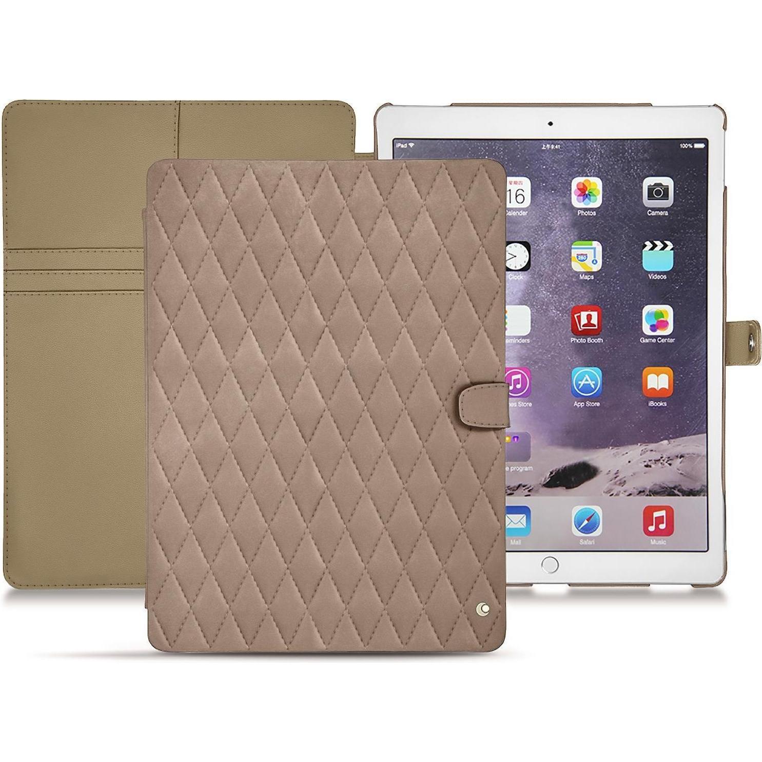 Noreve Lederschutzhülle Wallet (iPad Pro 12.9), Tablet Hülle, Braun