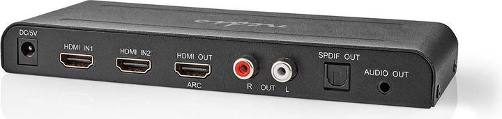 Actual product image Nedis HDMI ™ Extractor | HDMI™ input | TosLink socket / 2x HDMI™ output / 2x RCA / 3.5 mm | Maxim