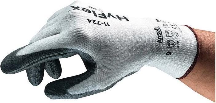Ansell Schnittschutzhandschuhe HyFlex® 11-724 Grösse 10 weiss/grau EN 388 PSA-Kategorie II