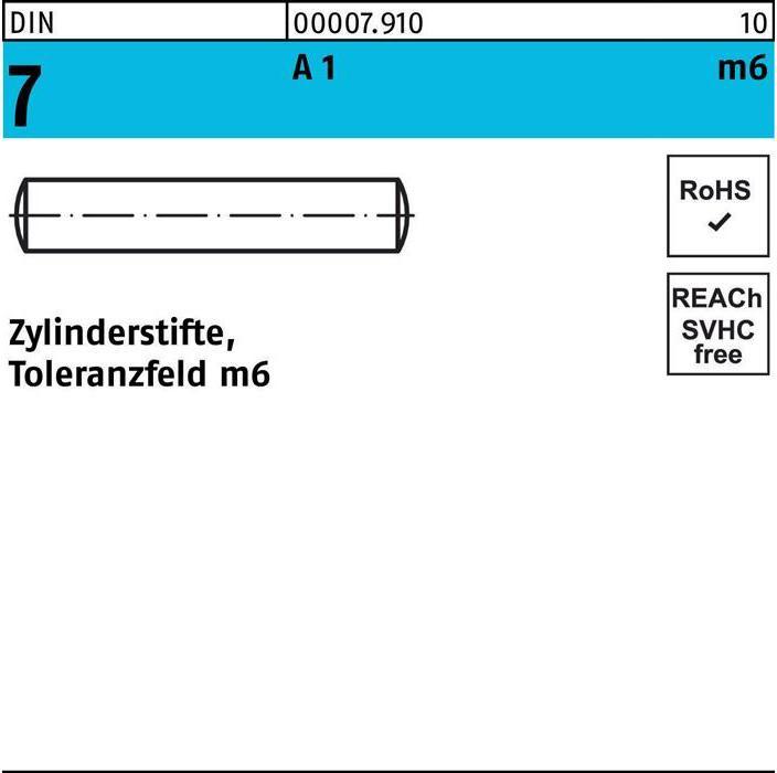 Produktbild Zylinderstift DIN 7 2,5 m6 x 5 A 1 DIN 7