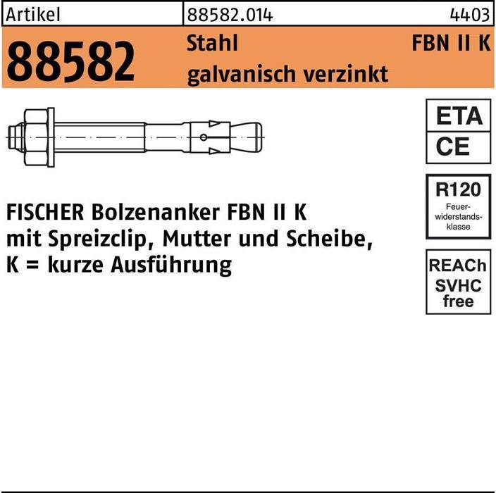 Produktbild Fischer Bolzenanker FBN II 10/5 K (50 Stk.)