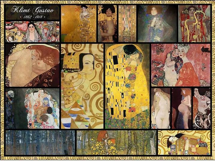 Productafbeelding Grafika Puzzel 2000 stukjes Collage - Gustav Klimt (2000 onderdelen)