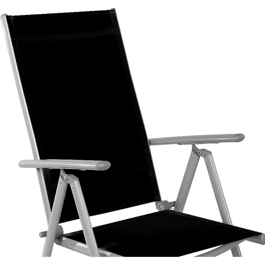 Thumbnail - Mojawo, Gartenstühle, Garten Klappstuhl Aluminium - Textilen Silbergrau/Schwarz