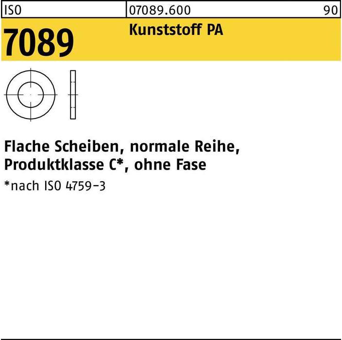 Produktbild Bufab Unterlegscheibe ISO 7089 o.Fase 3,2 Polyamid