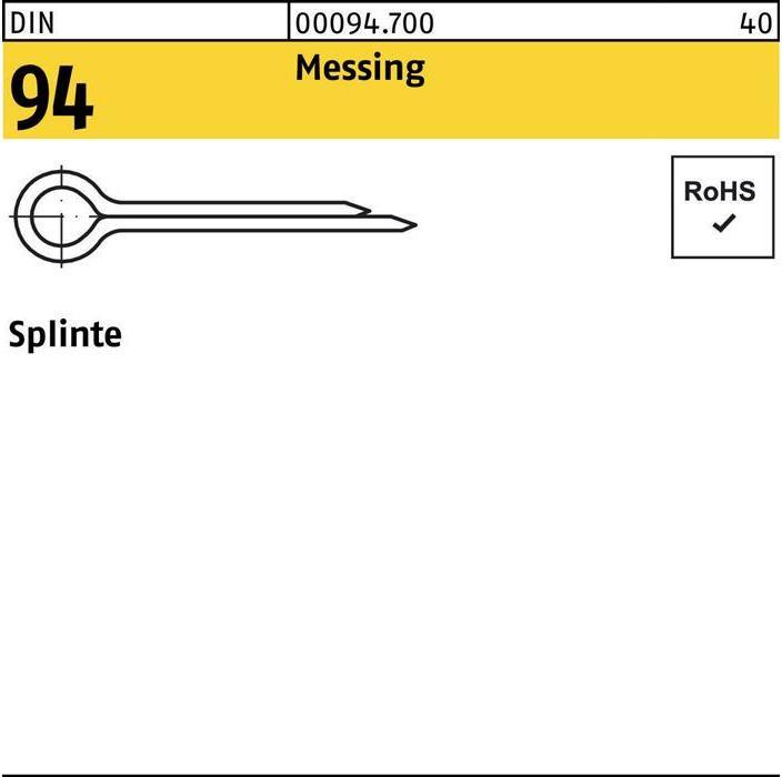 Productafbeelding Splitpennen DIN 94/ISO 1234 3.2 x 32 messing (32 mm)