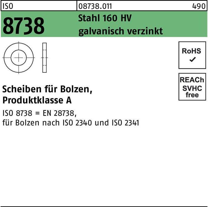 Actual product image Flat washer ISO 8738 f.Bolzen