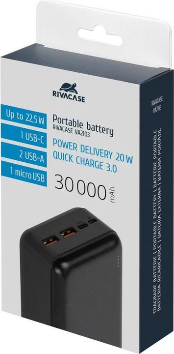 Produktbild Rivacase VA2103 (30000 mAh, 20 W, 111 Wh)