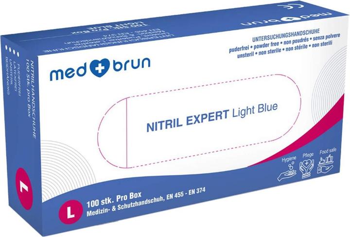 Produktbild MedBrun Nitril Expert Light Blue M